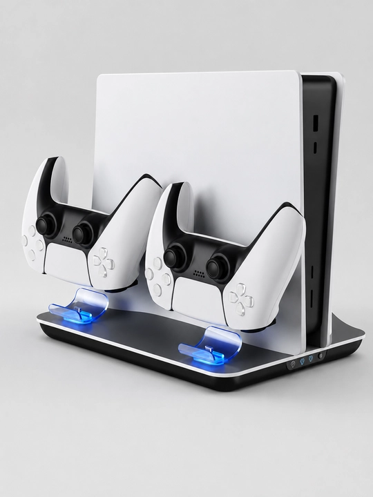 PS5 uchun Sovutish(cooler) va Zaryadlash Stansiya 2 ta Joystick uchun, RGB Yoritish, USB