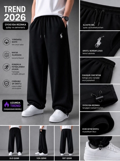 Erkaklar uchun kuzgi sport shimlari oversize - 