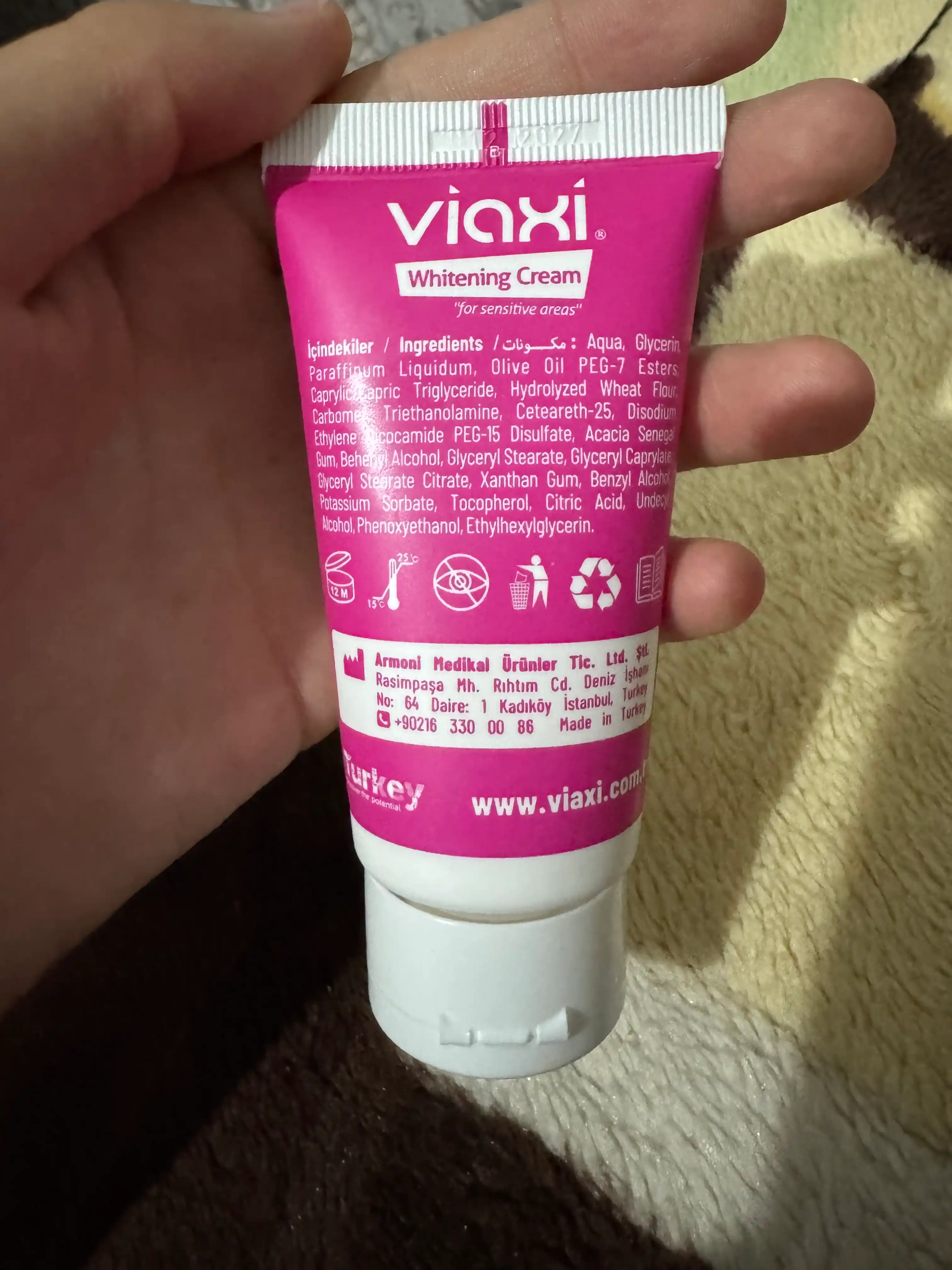 Отбеливающий крем для чувствительных зон Viaxi, 50 мл