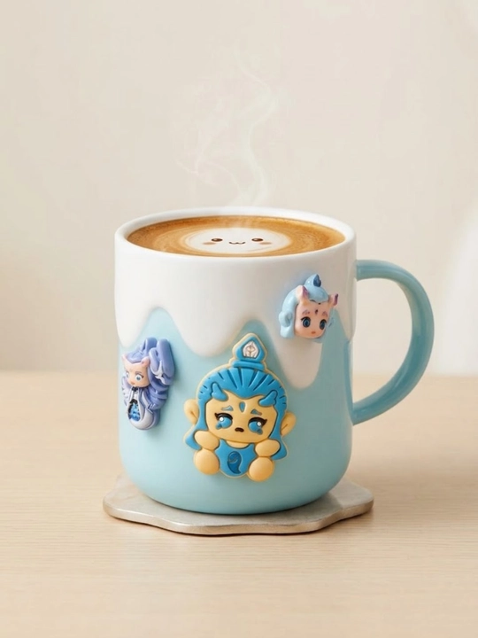 Ultraman, Kuromi, GubkaBob,Patrik va boshqa, 3D figurachali bolalar uchun plastik krujka - 