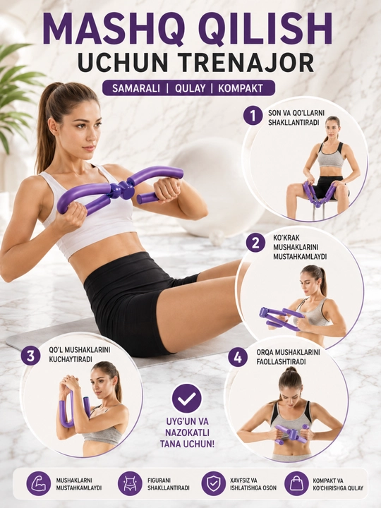 Fitnes espander, qo‘l, oyoq. press trenajyor, ozish uchun rezinkalar. sport anjomlari