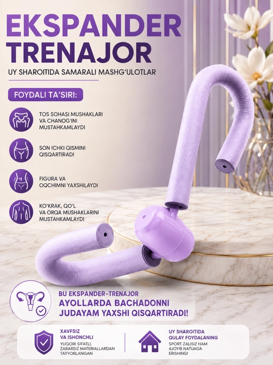 Fitnes espander, qo‘l, oyoq. press trenajyor, ozish uchun rezinkalar. sport anjomlari