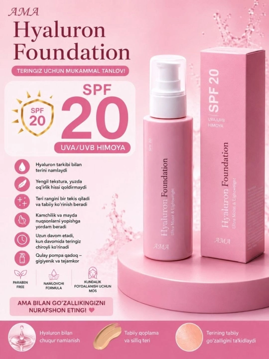 Tonal kremi Hyaluron Foundation - 