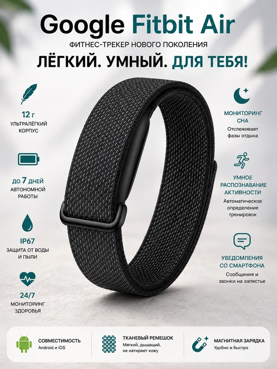 Google Fitbit Air fs500  фитнес-трекер, умные часы женские и мужские - 