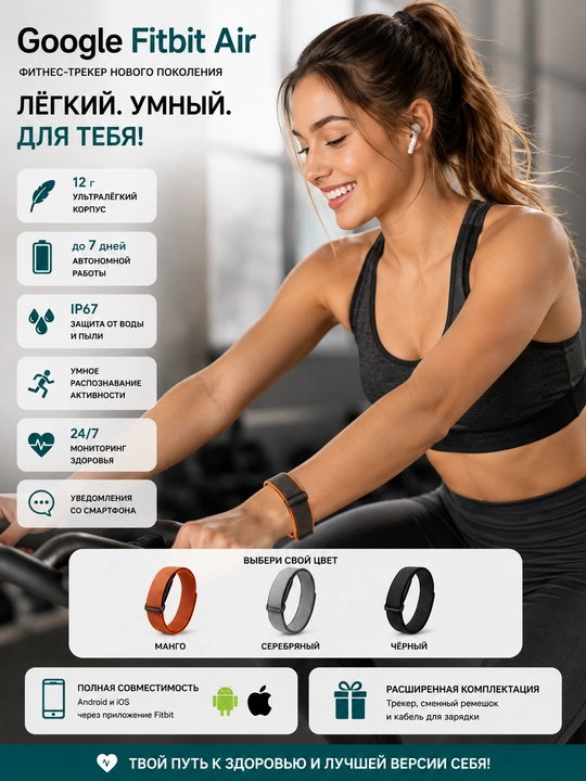Google Fitbit Air fs500  braslet, aqlli soatlar smart watch elektron soat