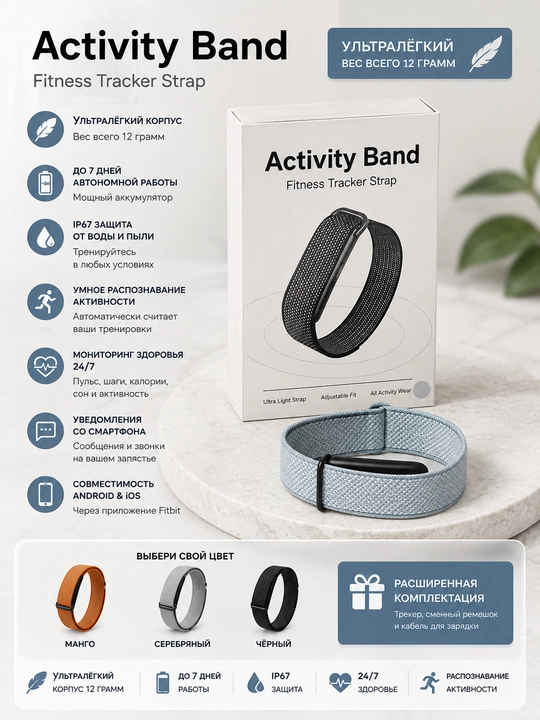Google Fitbit Air fs500  фитнес-трекер, умные часы женские и мужские
