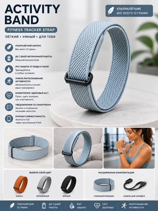 Google Fitbit Air fs500  фитнес-трекер, умные часы женские и мужские