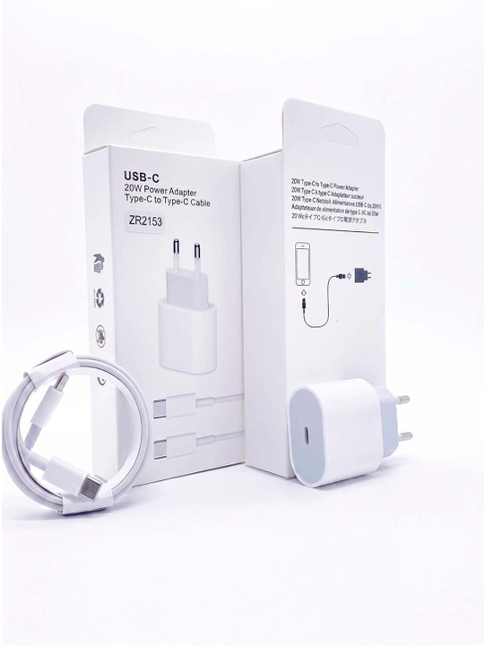 Зарядное устройство iPhone WCH 20W USB-C 2X1 ZR2153 + кабель в комплекте - 