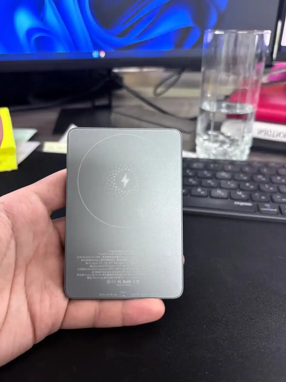Mini Power bank, PD20W magnit simsiz zaryadlovchi, tez zaryadlash 5000 mAh