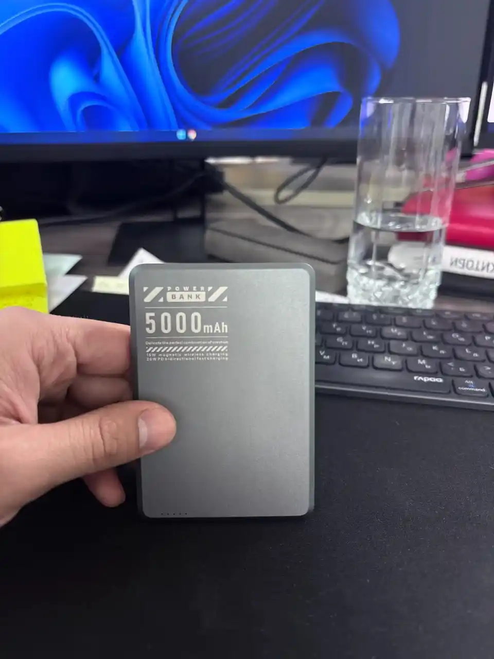 Mini Power bank, PD20W magnit simsiz zaryadlovchi, tez zaryadlash 5000 mAh