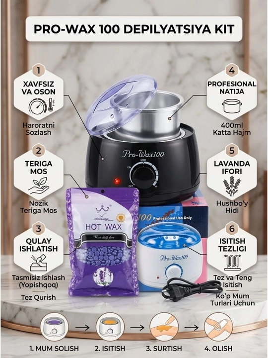 Pro Wax 100, mum isitgich, depilyatsiya, voskoplav, mum eritish apparati