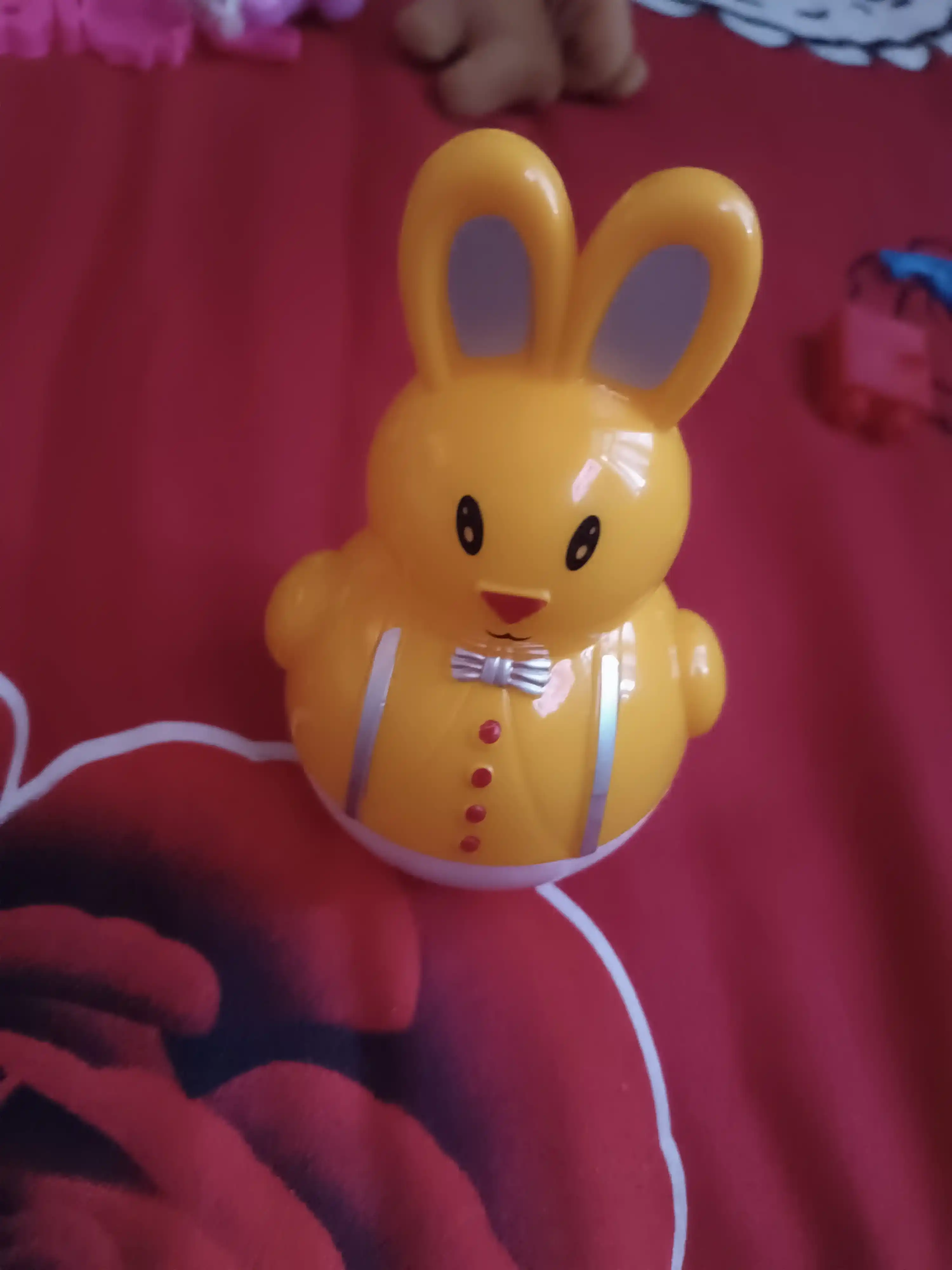 Неваляшка зайчик для детей, развивающая игрушка для малышей, 15 см