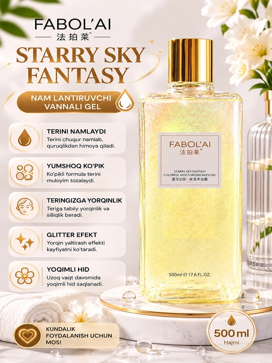 FABOL’AI xushbo‘y dush geli, kundalik foydalanish uchun, 500 ml