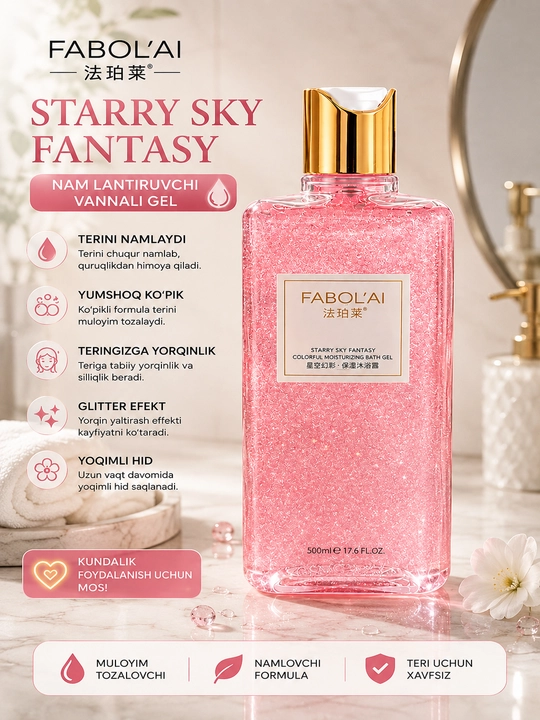 FABOL’AI xushbo‘y dush geli, kundalik foydalanish uchun, 500 ml