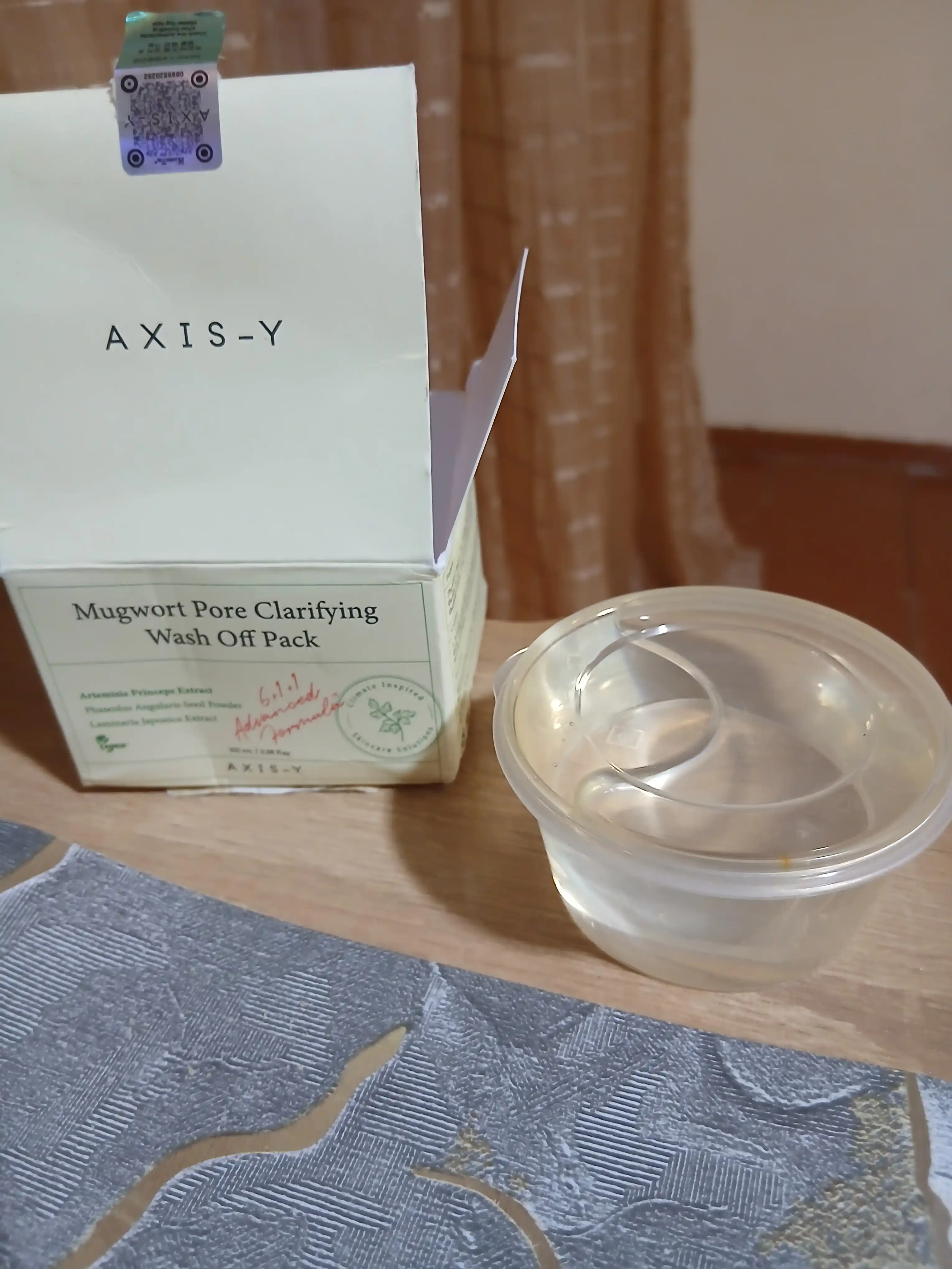 AXIS-Y Mugwort Pore Clarifying tozalovchi loydan shuvoqli niqob, yuz uchun maska, 100 ml