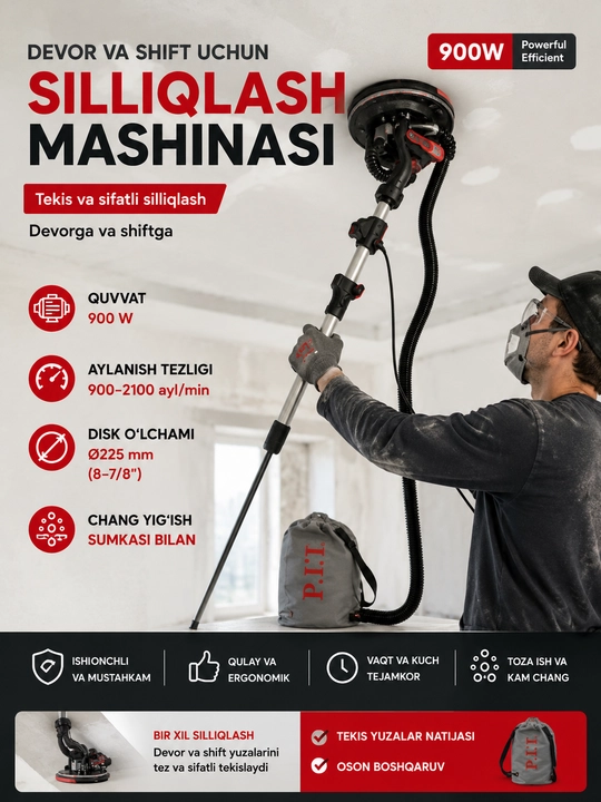 Devor va shift uchun silliqlash mashinasi P.I.T. PWG230-C 900W