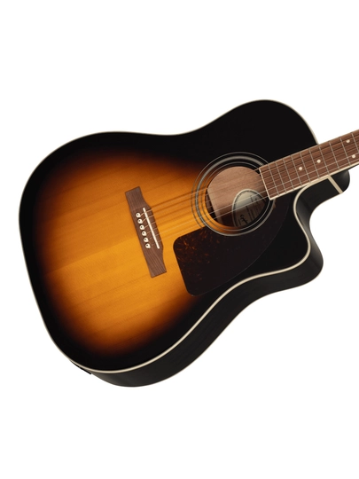 Epiphone J-45 EC Studio (Solid Top) elektroakustik gitara, Vintage Sunburst rangida