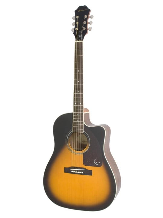 Epiphone J-45 EC Studio (Solid Top) elektroakustik gitara, Vintage Sunburst rangida - 