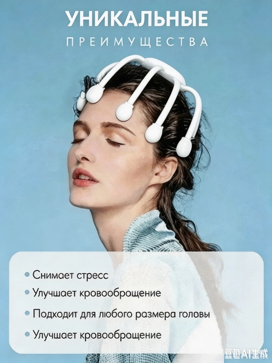 Массажер для головы, электрический вибромассажер, расслабляющий массажер