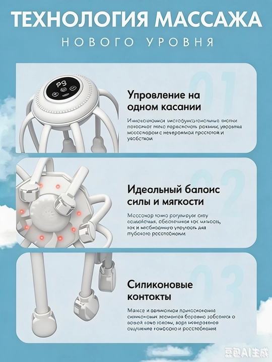 Массажер для головы, электрический вибромассажер, расслабляющий массажер