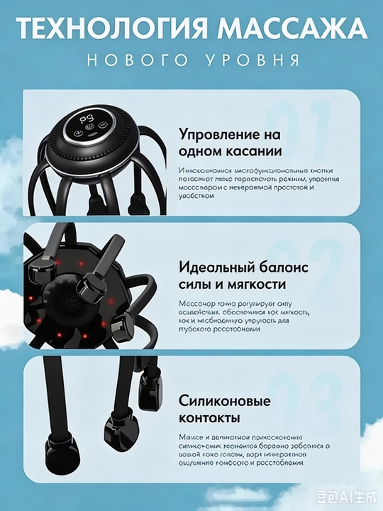 Массажер для головы, электрический вибромассажер, расслабляющий массажер