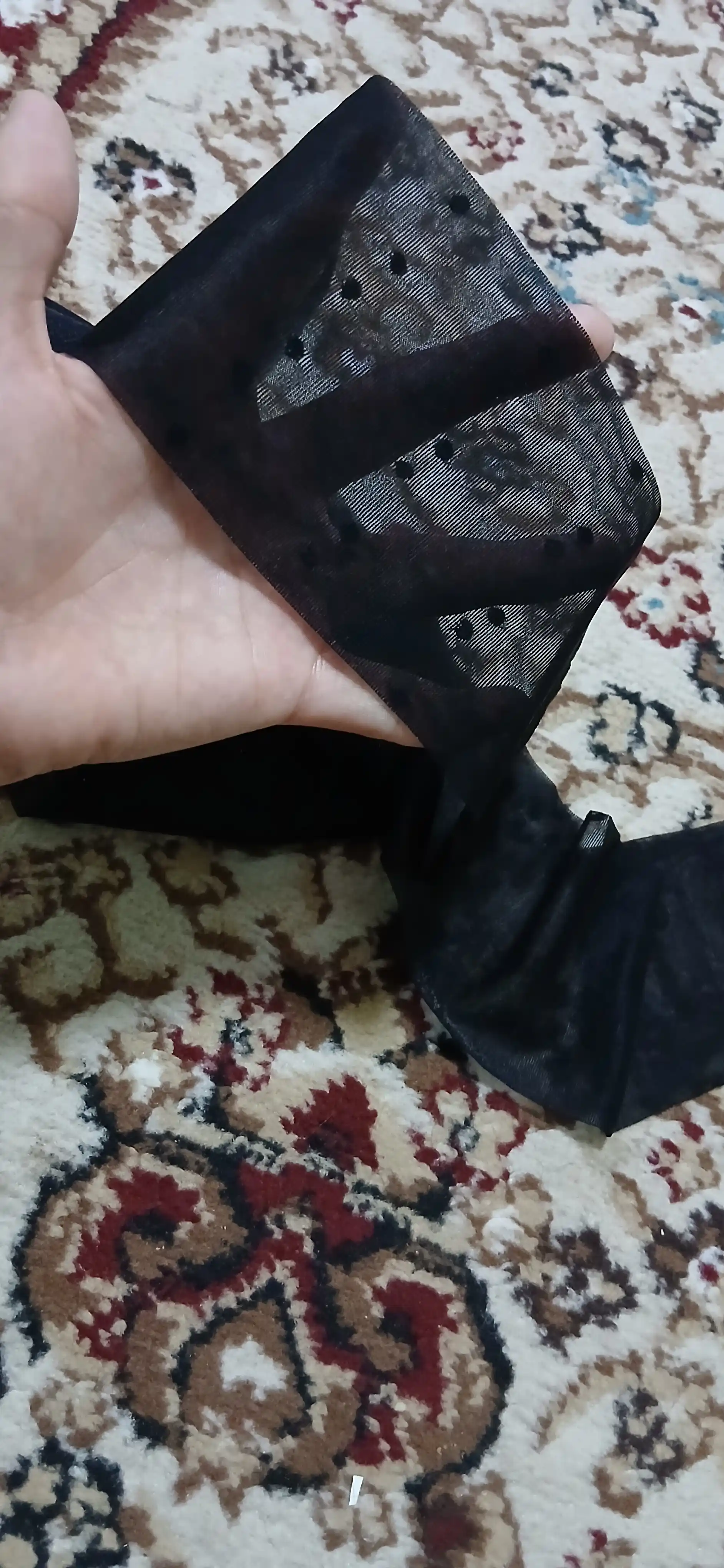Kapron kolgotkalar ayollar uchun, yurak,garoxchali qora rangda, chulke