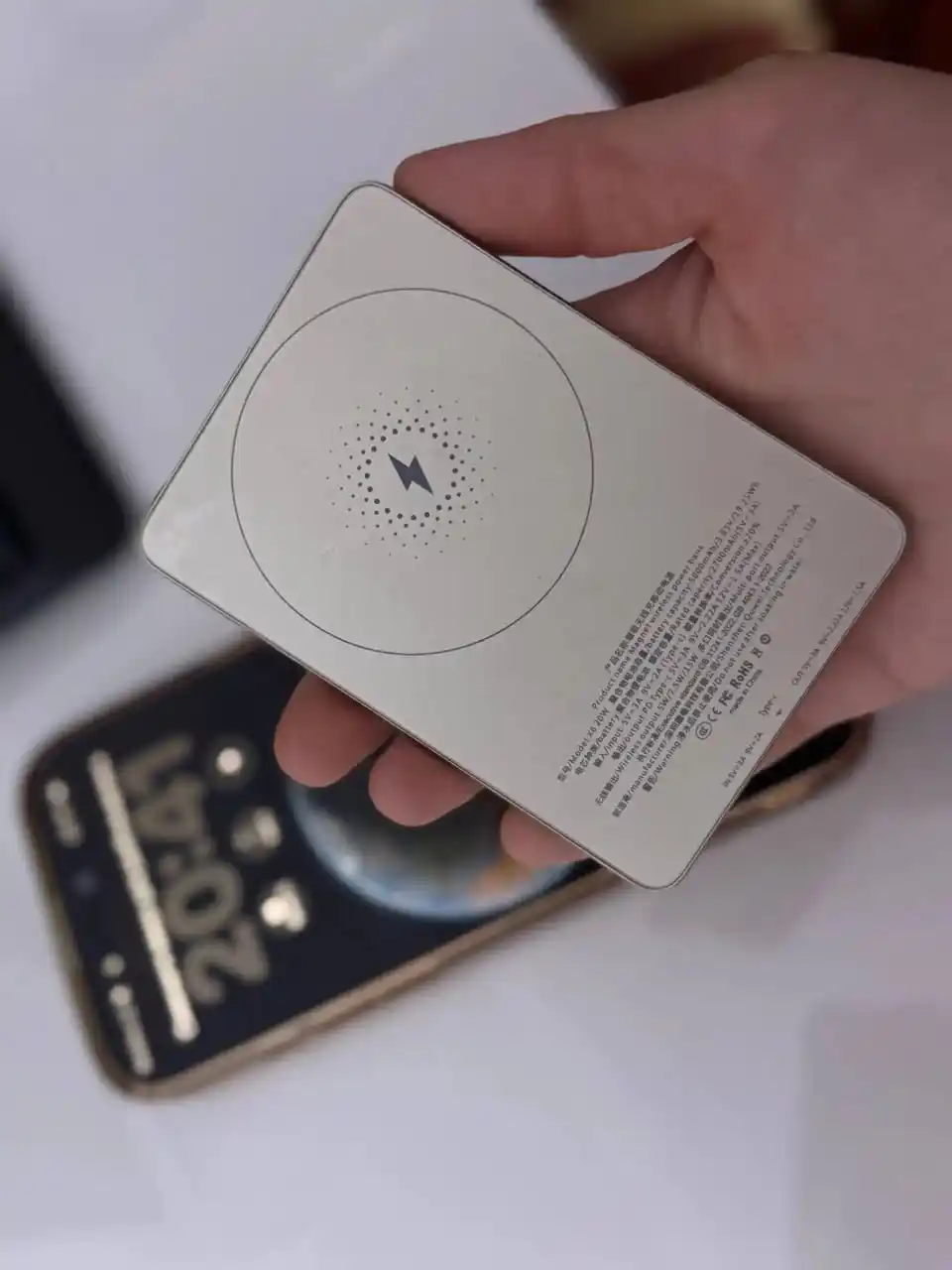 Mini Power bank, PD20W magnit simsiz zaryadlovchi, tez zaryadlash 5000 mAh