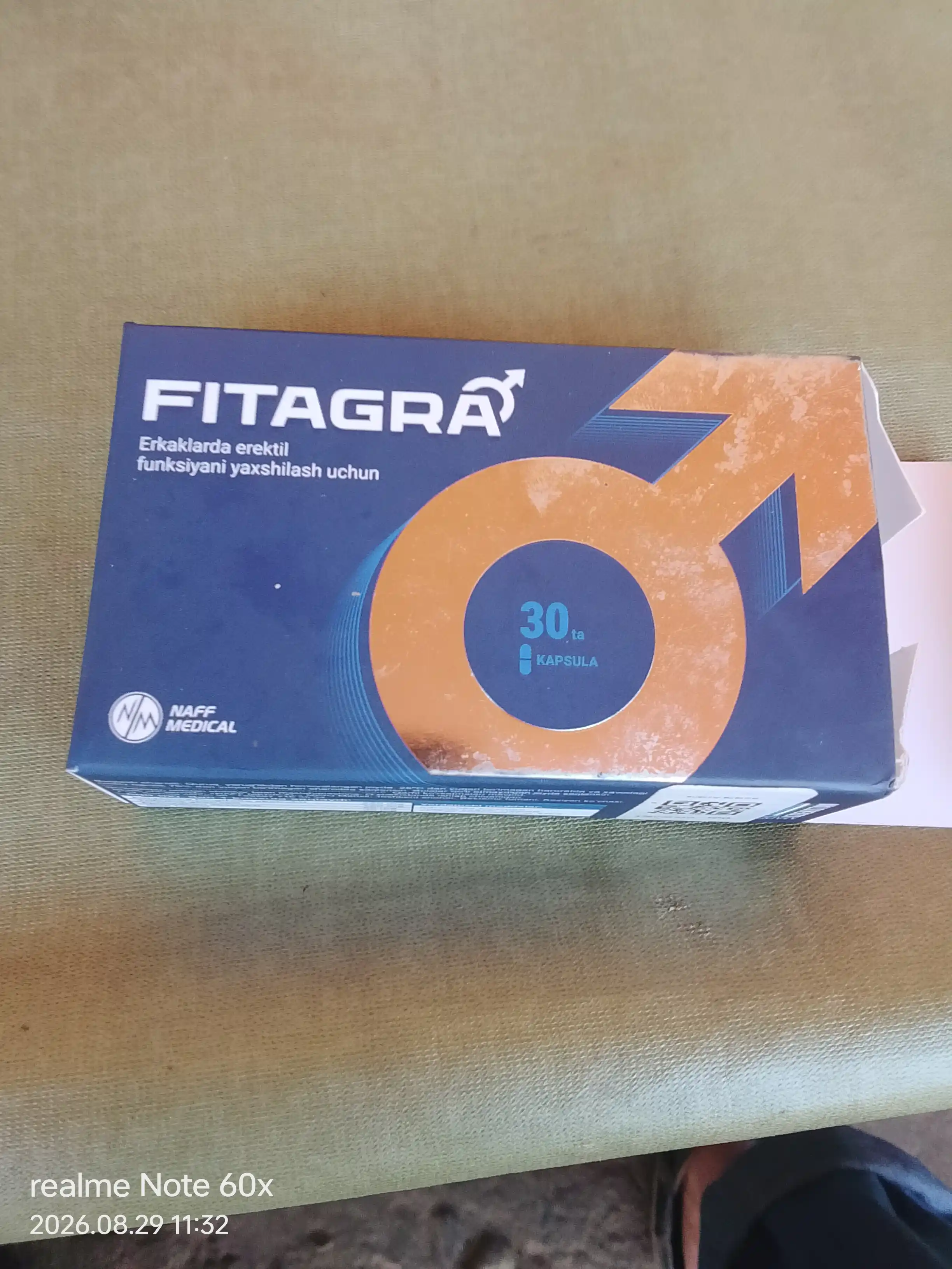 Фитагра — для улучшения и продления полового акта у мужчин, 30 капсул