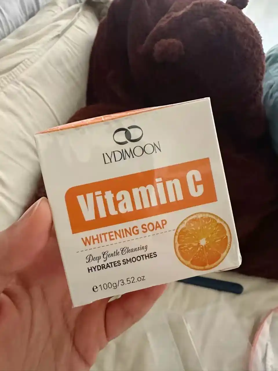 LYDIMOON Vitamin C oqartiruvchi sovun, tana va yuz uchun, namlantiradi, 100 g