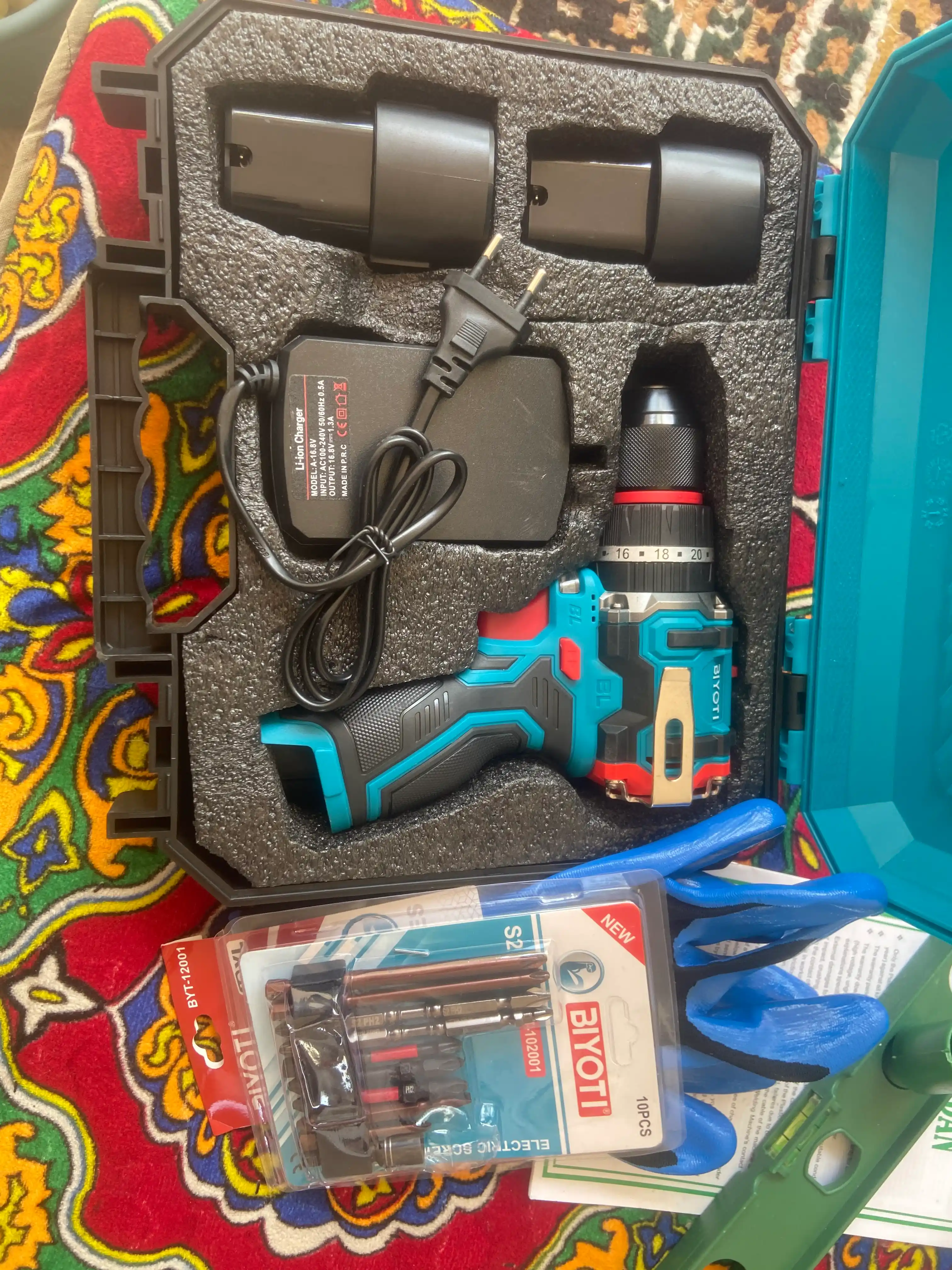 Аккумуляторный бесщёточный шуруповёрт BIYOTI BYT-CD1015C NEW, 16.8V, 45 Нм, 1400 об/мин