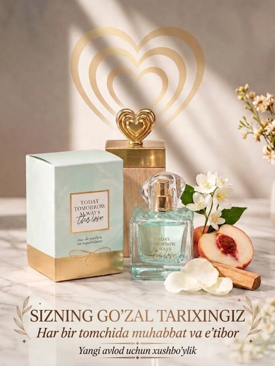 Ayollar atiri TTA Today 50 ml qutida, mashhur oq gullar iforli ayollar parfyum suvi