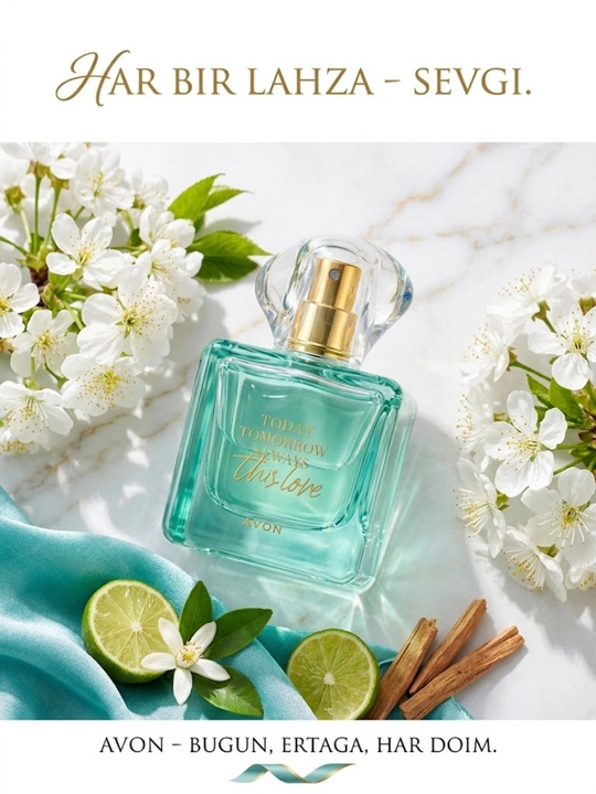 Ayollar atiri TTA Today 50 ml qutida, mashhur oq gullar iforli ayollar parfyum suvi