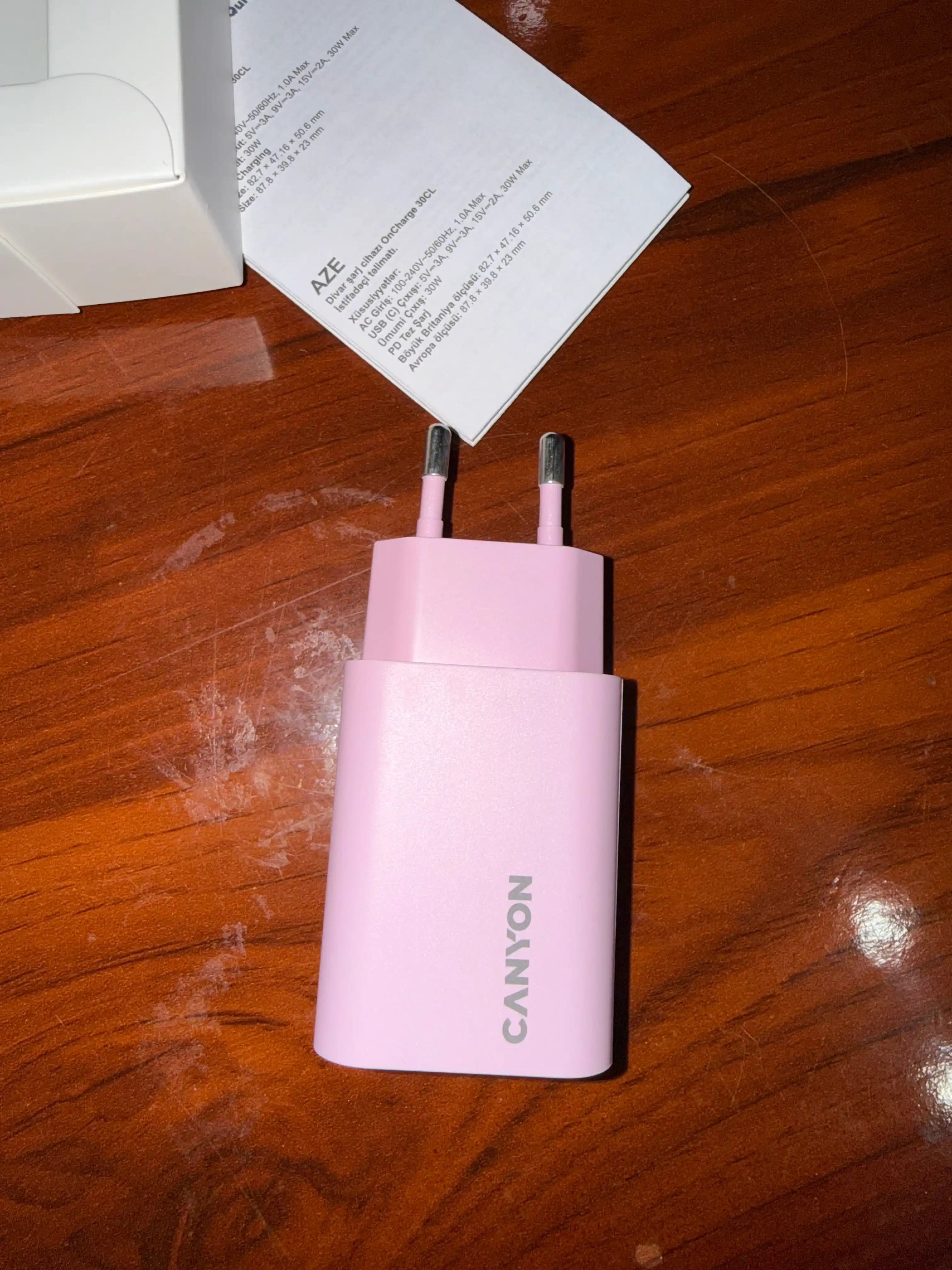 Tarmoq zaryadlash qurilmasi Canyon OnCharge 30CL, Type C, PD 30W
