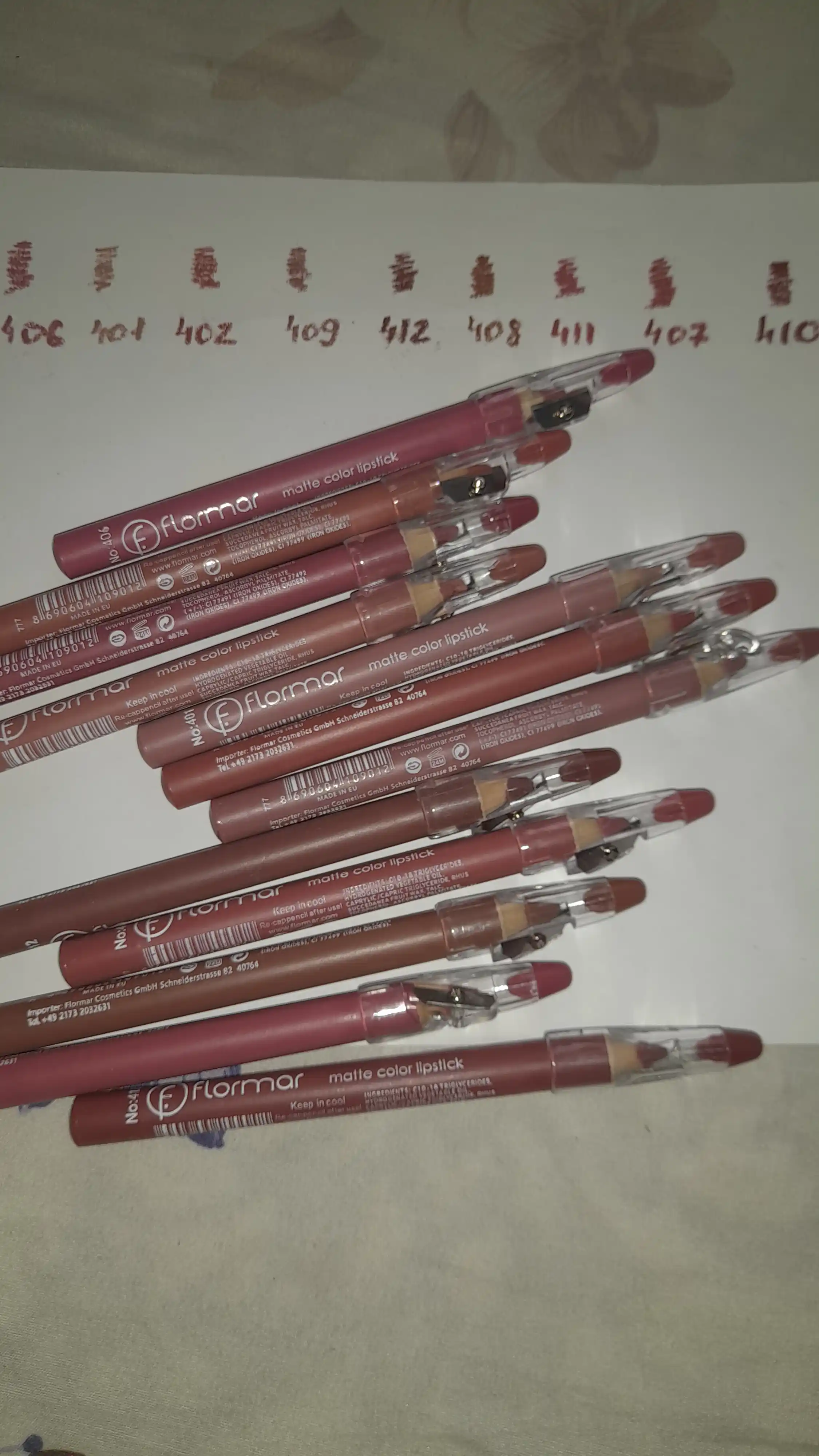 Flormar lab konturi uchun qalam, xira lab bo‘yog‘i, uchli, suvga chidamli