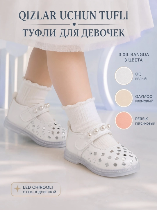 Детские туфли для девочек, осенняя обувь, размеры 22–26