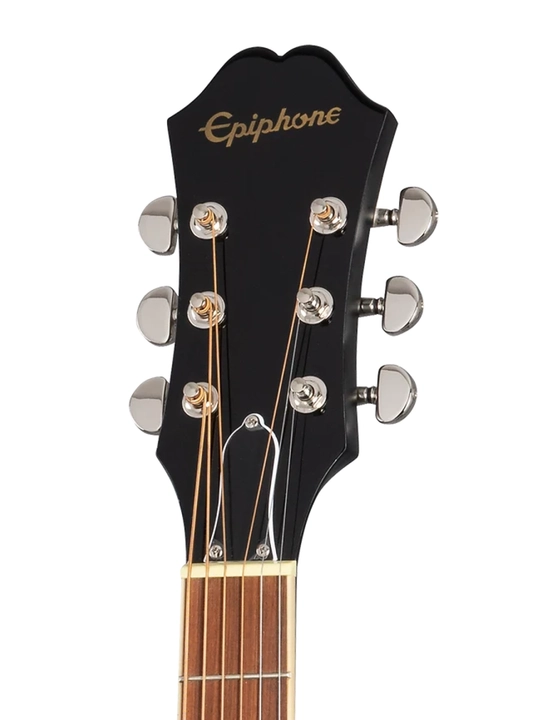 Epiphone J-45 EC Studio Solid Top elektroakustik gitara, Ebony rangida