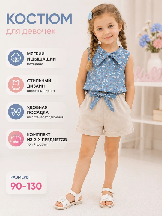 Детские летние комплекты для девочек - 