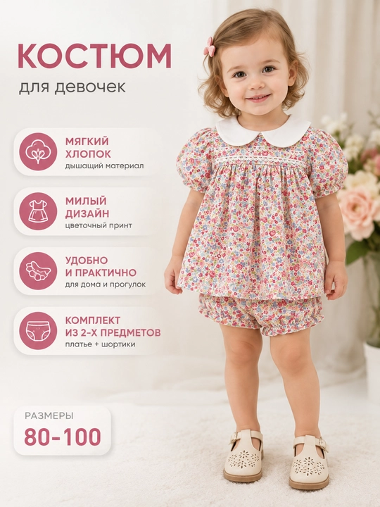 Детские летние комплекты для девочек - 