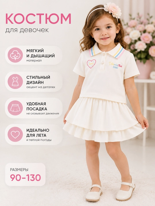 Детские летние комплекты для девочек - 