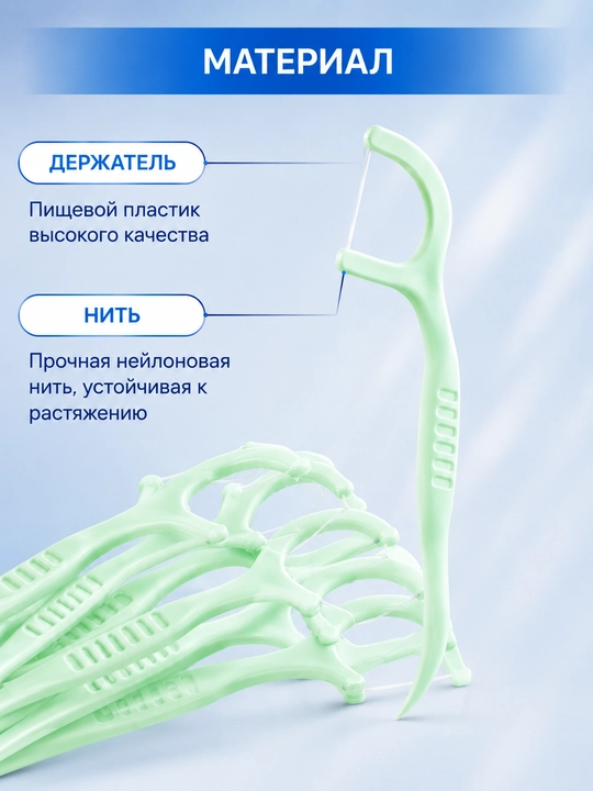 Зубная нить с мятным вкусом, флоссер, зубочистка，365 шт