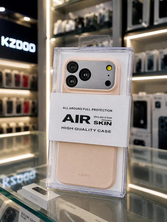 IPhone 17 ProMax uchun Kzdoo ultra yupqa mat himoya g'ilofi 0.3 mm, chidamli, AirSkin Case