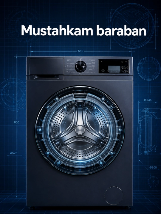 Kir yuvish mashinasi, 6 kg, boshqaruv paneli bilan kir mashina kir moshina