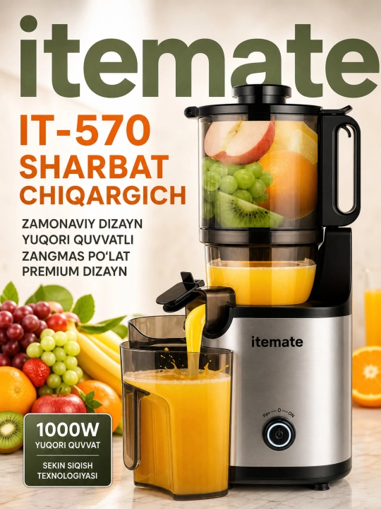 Itemate IT-570 — соковыжималка мощностью 1000 Вт - 