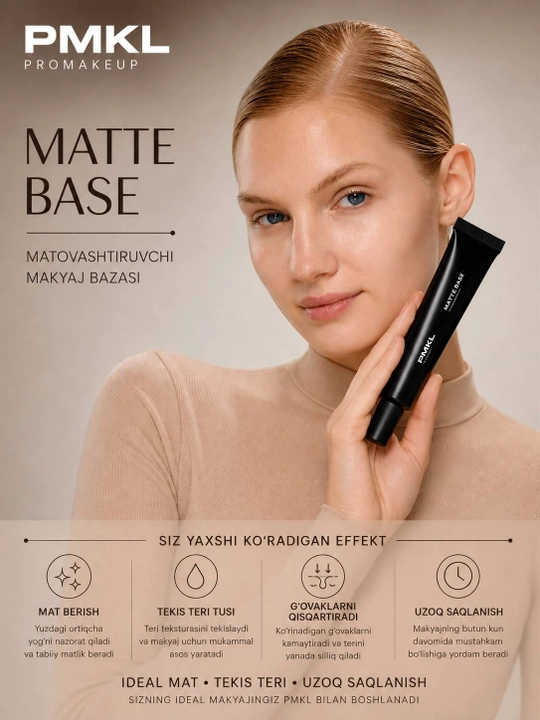 PMKL Matte Base — матирующий праймер для лица, 50 мл