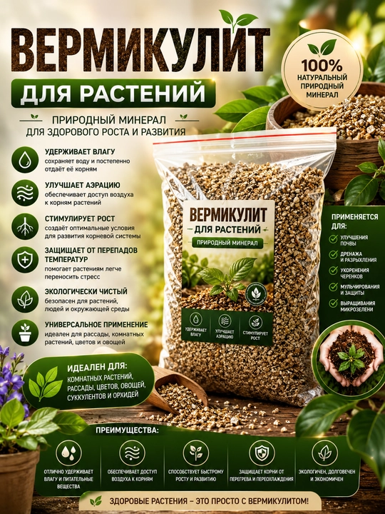 Вермикулит для растений - 