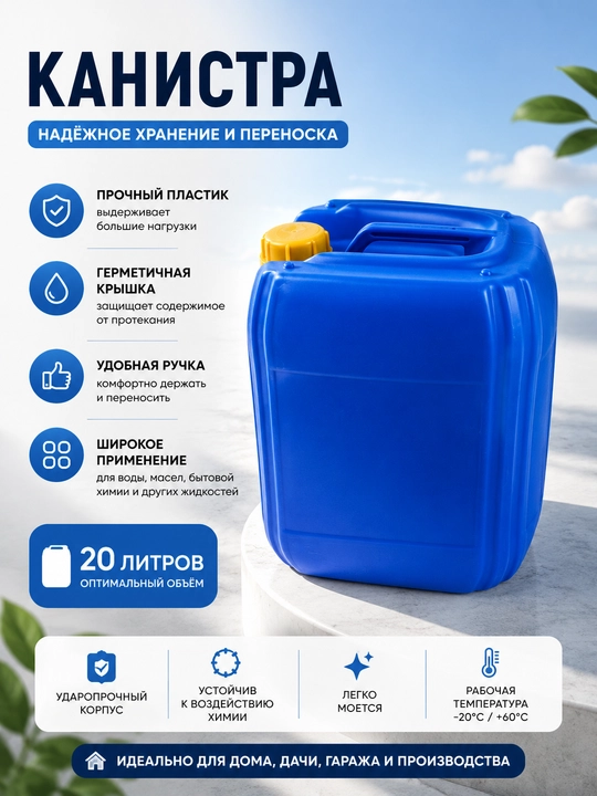 Dastakli plastik kanistra - 