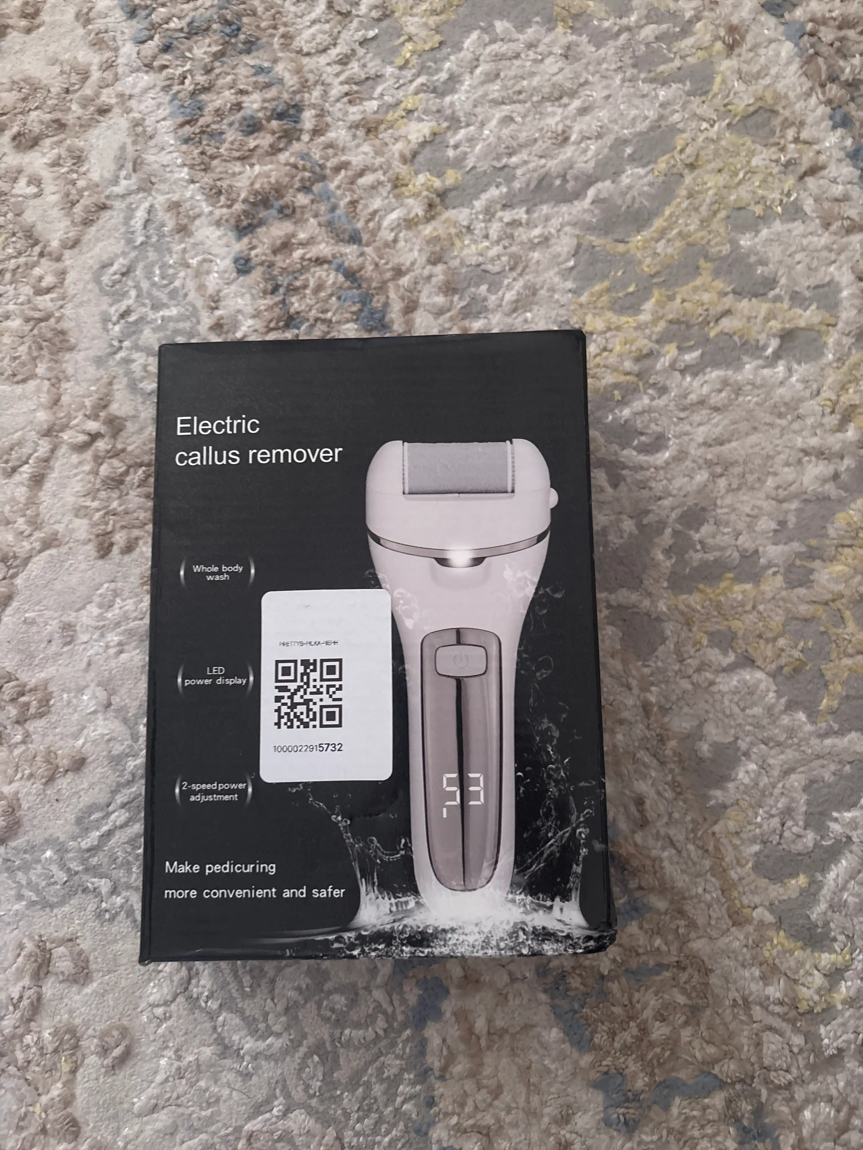 LCD displeyli elektr tovon pilkasi, oyoq va pedikyur uchun pemza
