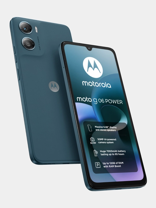 Смартфон Motorola Moto G06 Power,мощный аккумулятор 7000мА·ч,2 шт-SIM,50Мп,гарантия 1 год