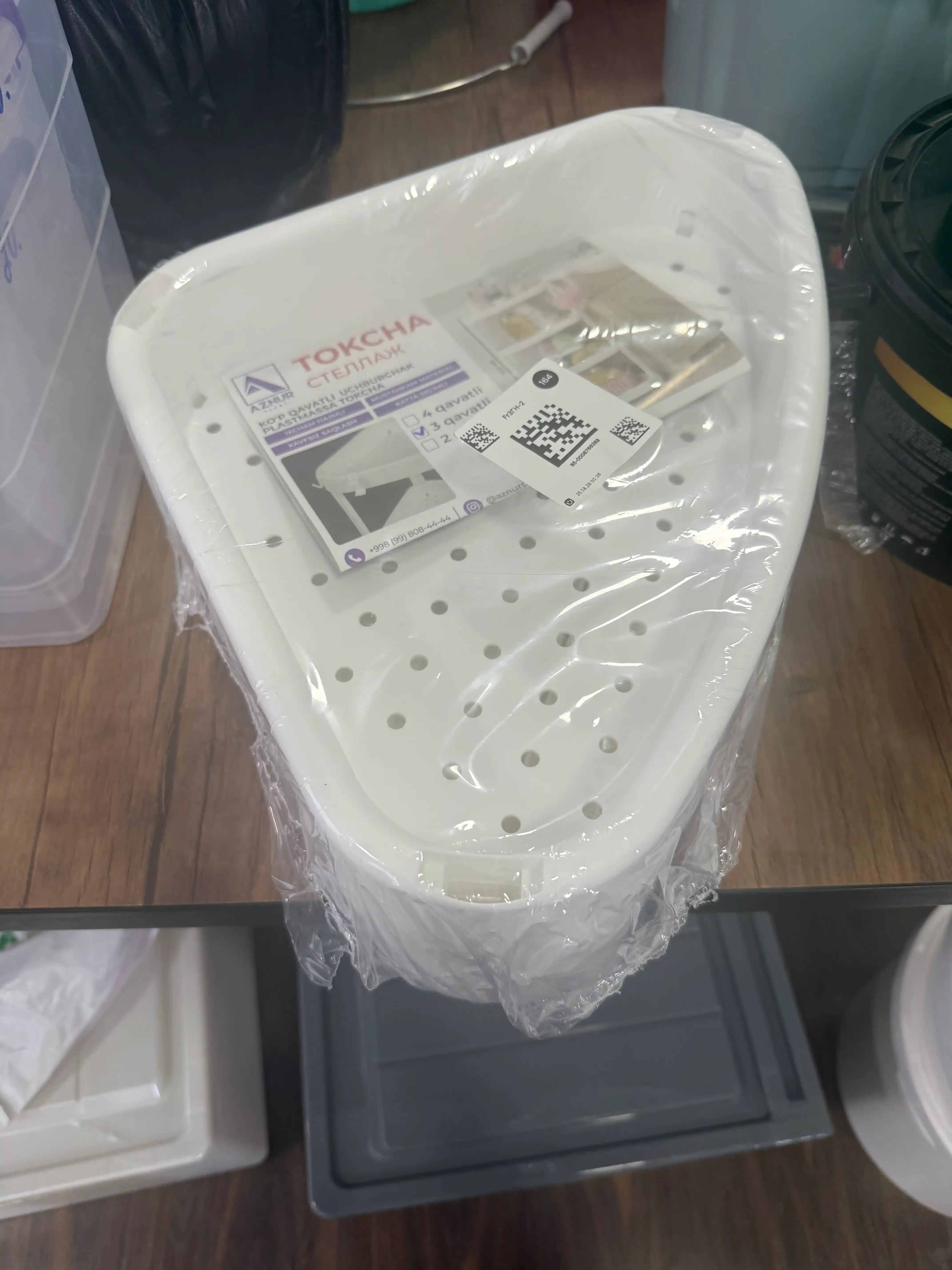 Burchakdagi tokcha, etajerka, AznurPlast, organayzer 2,3,4 javoni, mustahkam plastmassa