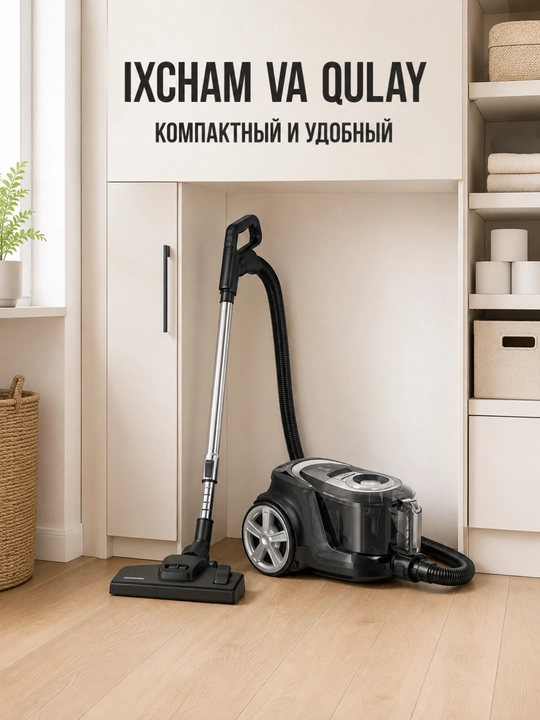 Konteynerli changyutgich, teleskopik quvur va egiluvchan shlang bilan
